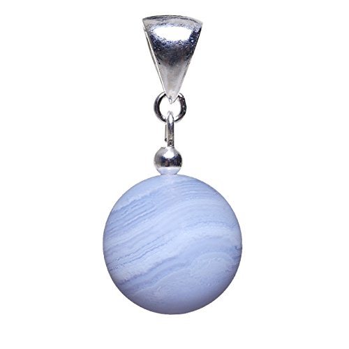 Anhänger aus Chalzedon und 925er Silber Verschluss