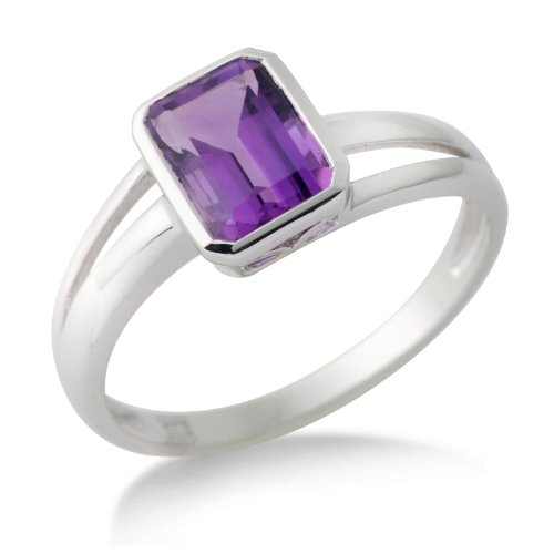 Miore Damen-Ring 375 Weißgold mit Amethyst