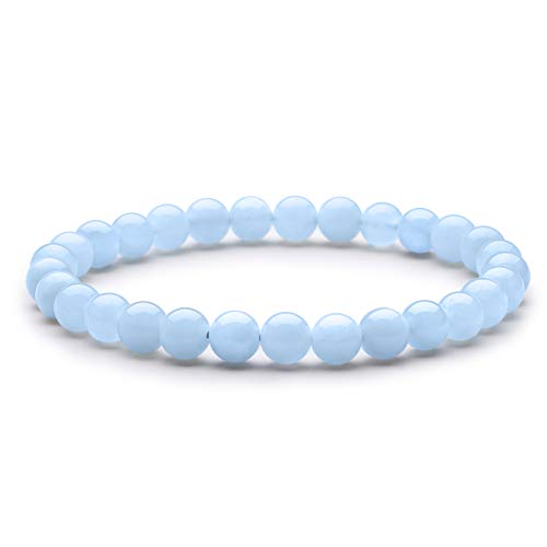 Armband aus Aquamarin Perlen