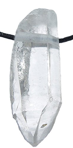 Bergkristall Spitze, gebohrt als Anhänger, ca. 30 - 40 mm