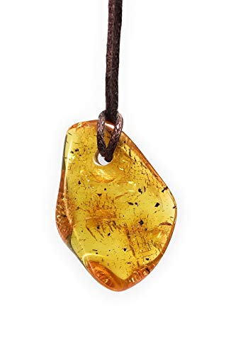 Bernstein Anhänger Natur ca. 4cm und Halsband ca. 40cm