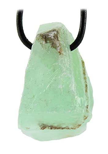 Calcit grün Anhänger mit Lederband