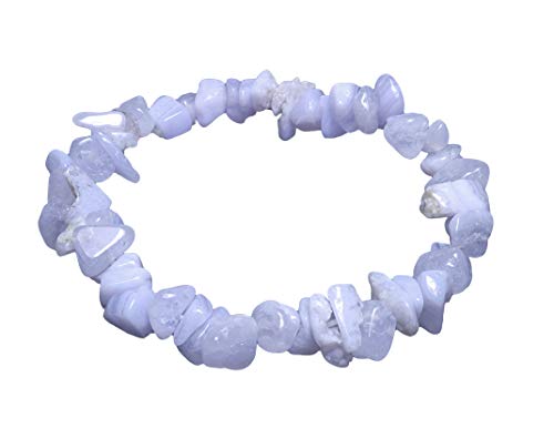 Lebensquelle Plus Blauer Chalcedon Splitterarmband