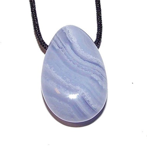 Chalcedon Tropfen Anhänger oval ca. 30 x 20 mm