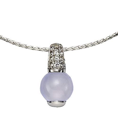 Jamelli Damen Chalcedon Anhänger mit 925 Sterling Silber