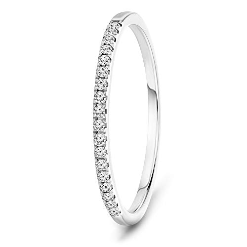 0.08 Ct Diamant Ewigkeitsring aus Weißgold 9 Karat/ 375 Gold