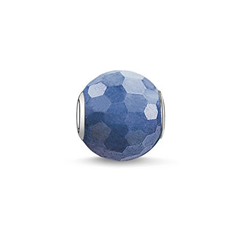 Blauer Dumortierit Karma Perle in 925 Sterling Silber