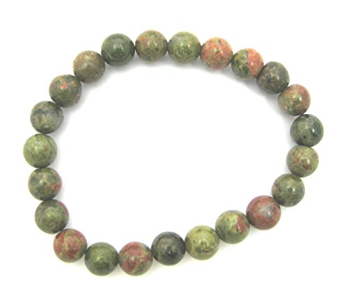 Amaryllis Kugel-Armband Epidot Unakit 8 mm