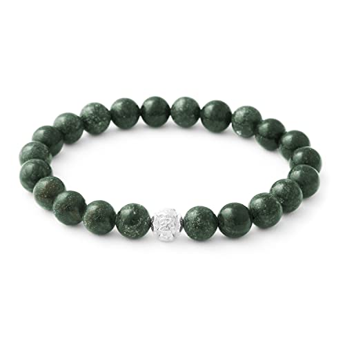 Jade Armband mit 925 Sterling Silberperle
