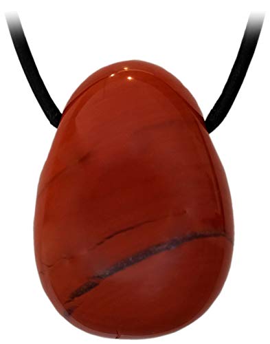 Lederkette mit Jaspis Trommelstein
