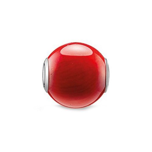 Bambuskorallen-Perle in 925 Silber