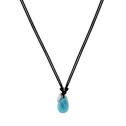 Larimar Tropfen Halskette