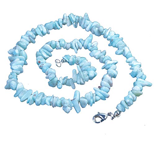 Lebensquelle Plus Larimar Splitterkette mit Verschluss 45 cm