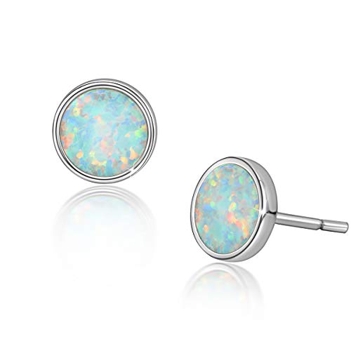 Opal Ohrstecker für Frauen, 925 Sterling Silber