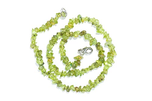 Peridot Splitter-Halskette, 45cm, handgefertigt