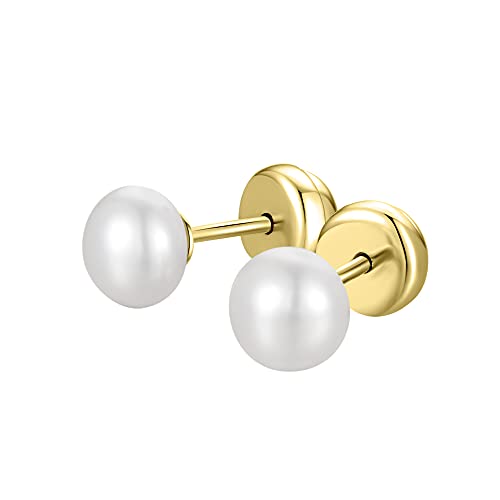 Perlenohrringe Gold 585 aus echten Süßwasserperlen