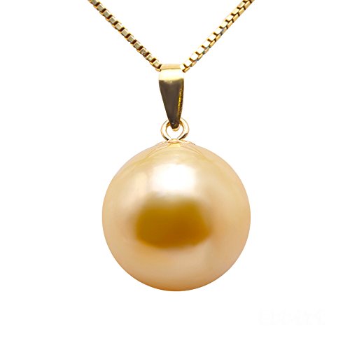 Halskette aus 18 Karat Gelbgold mit Südsee-Zuchtperlen-Anhänger
