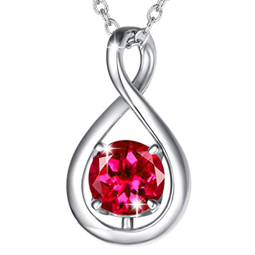 925 Sterling Silbekette mit Rubin Kette