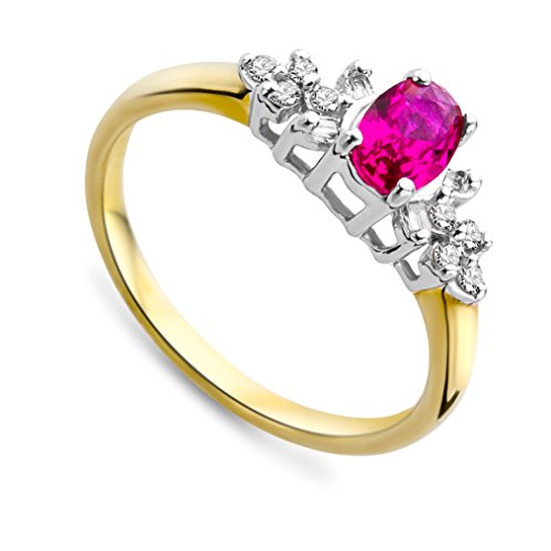 Miore Damen-Ring mit Rubin 9 Karat