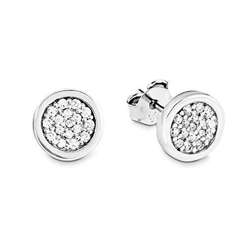 s.Oliver Ohrstecker für Damen, Sterling Silber 925, Zirkonia