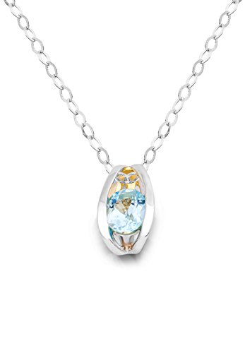 Miore Damen-Halskette 9 Kara mit Topas Anhänger