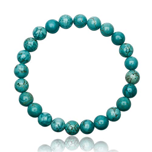 Türkis Perlen-Armband mit 8mm Kugeln