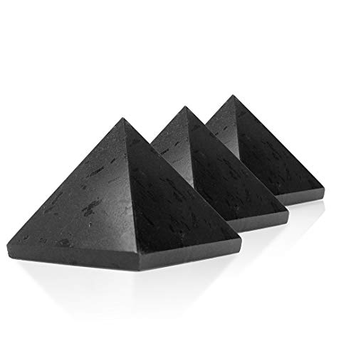 Polierte Schwarze Turmalin-Pyramide 5 cm aus Brasilien