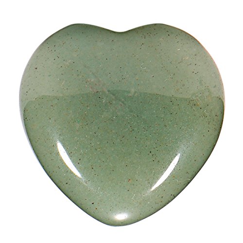 Grüner Aventurin Herz Glücksbringer, 3 cm in Samtbeutel