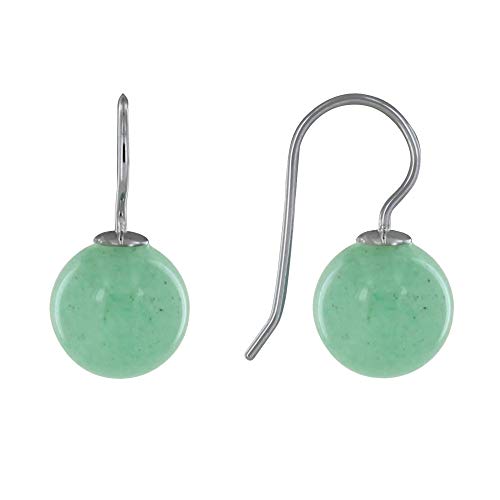 Sterling Silber Ohrringe mit Aventurin Perlen