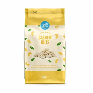 Amazon Marke - Happy Belly Ganze naturbelassene und ungesalzene Cashewnüsse, 500g