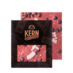 Crunch Tafel Ruby Schokolade – Heidelbeere-Kokos