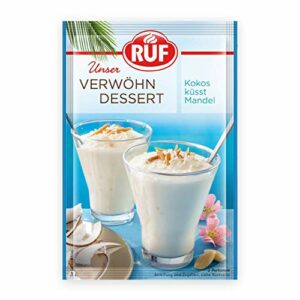 RUF Verwöhn Dessert Kokos-Mandel wie weiße Praline mit Kokos, 11 x 75g