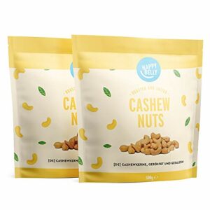 Amazon-Marke: Happy Belly Cashewkerne, geröstet und gesalzen, 2 x 500g