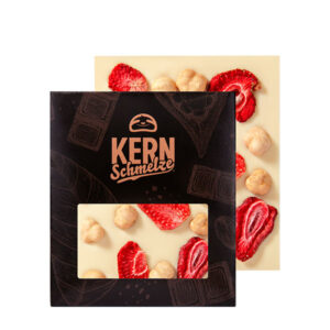 Weiße Schokolade - Erdbeer-Haselnüsse Piemont