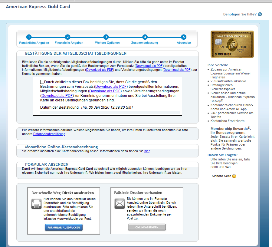 american express gold card beantragen
