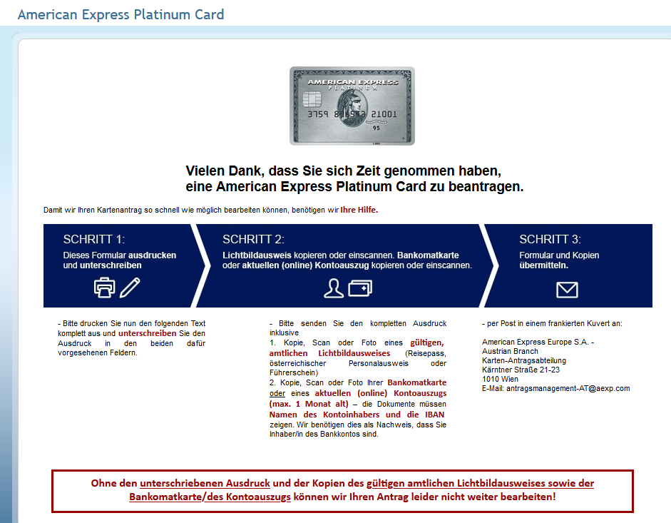 american express platin card abschluss