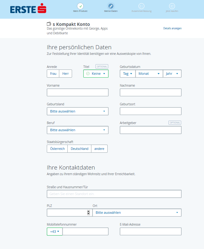 angabe persoenlich daten