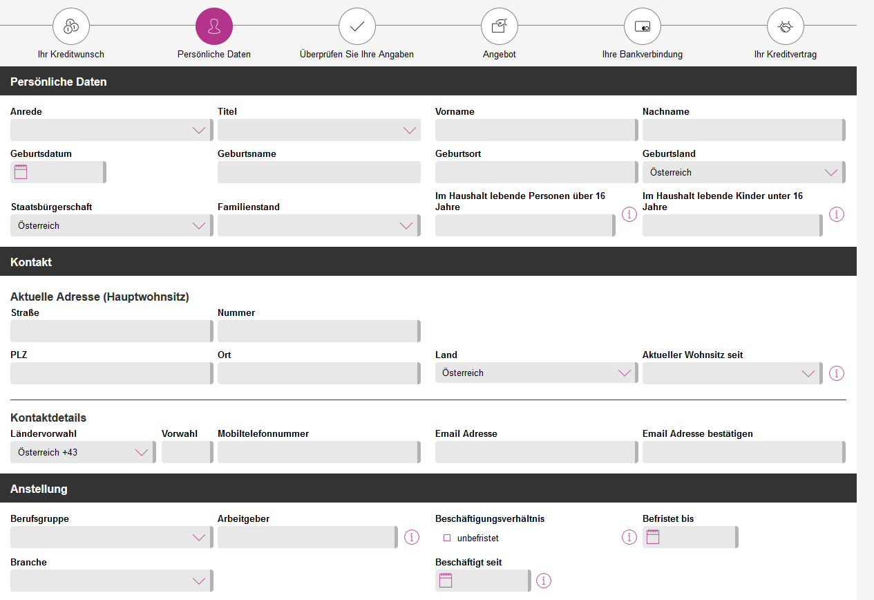 angabe persoenlicher daten dadat