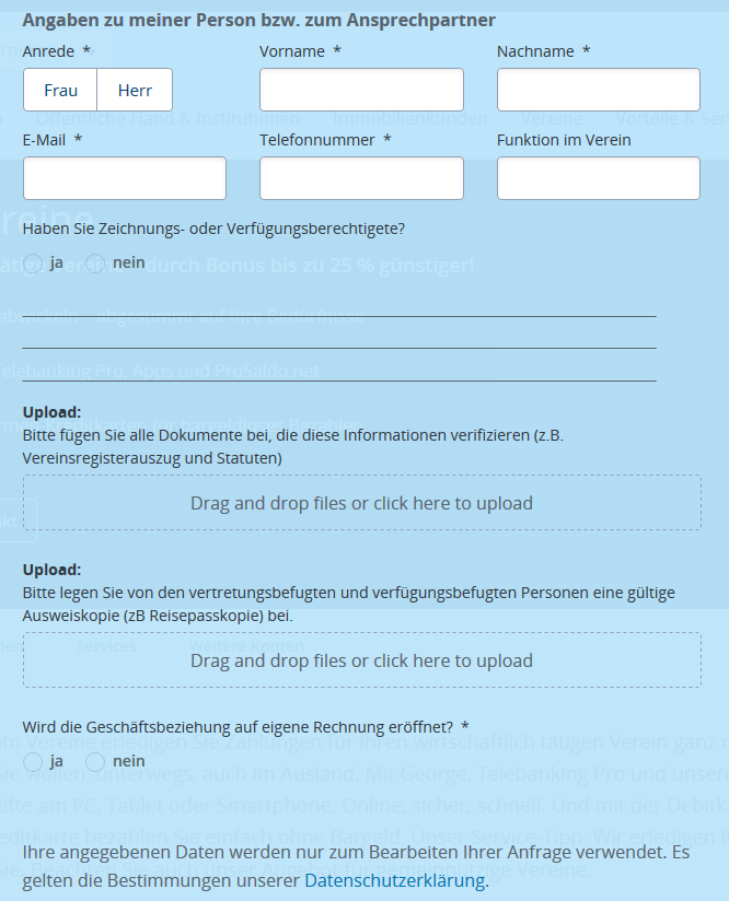 angaben ansprechpartner vereinskonto eb