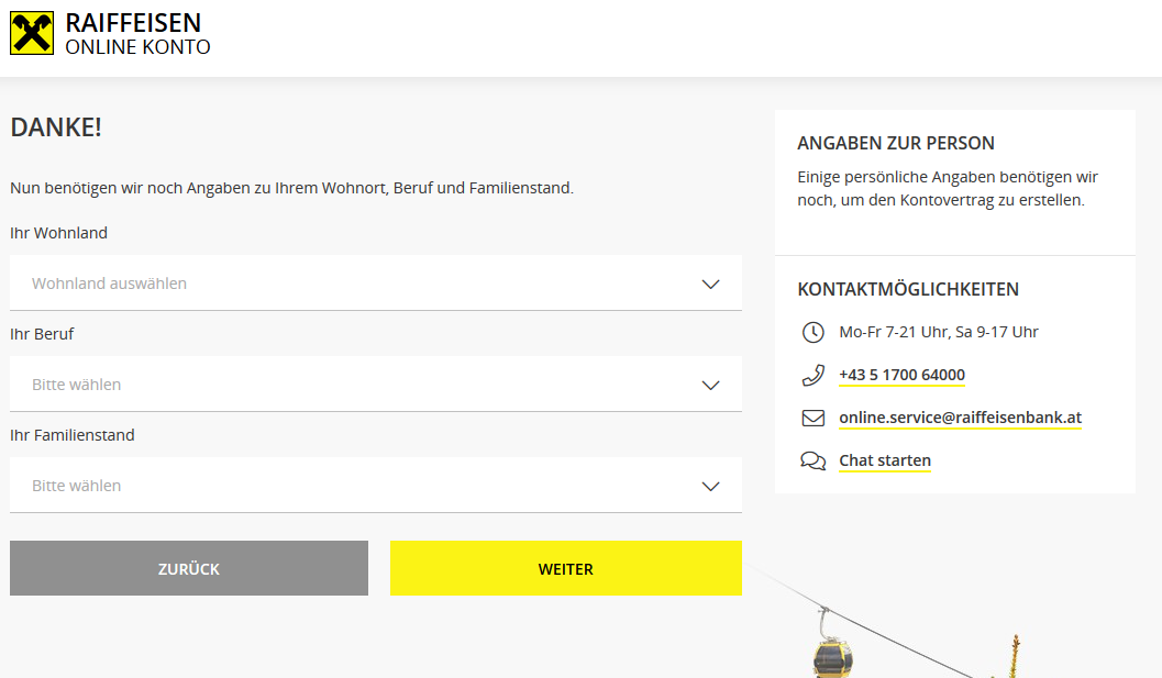 beruf familienstand gehaltskonto raiffeisen 1