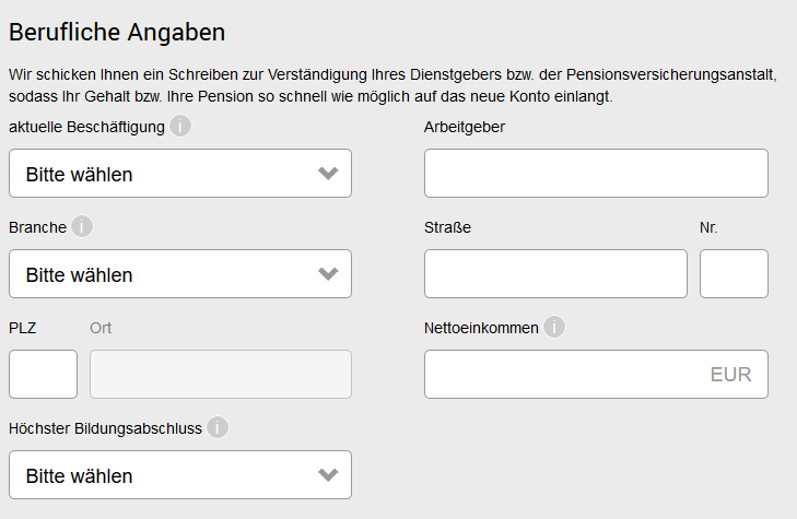 berufliche angaben bawag
