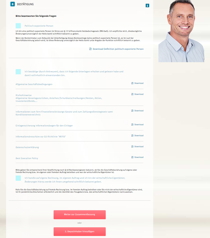 bestaetigung daten hellobank depot