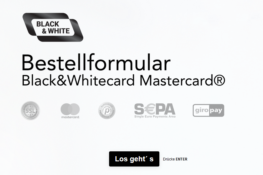 bestellformular black white