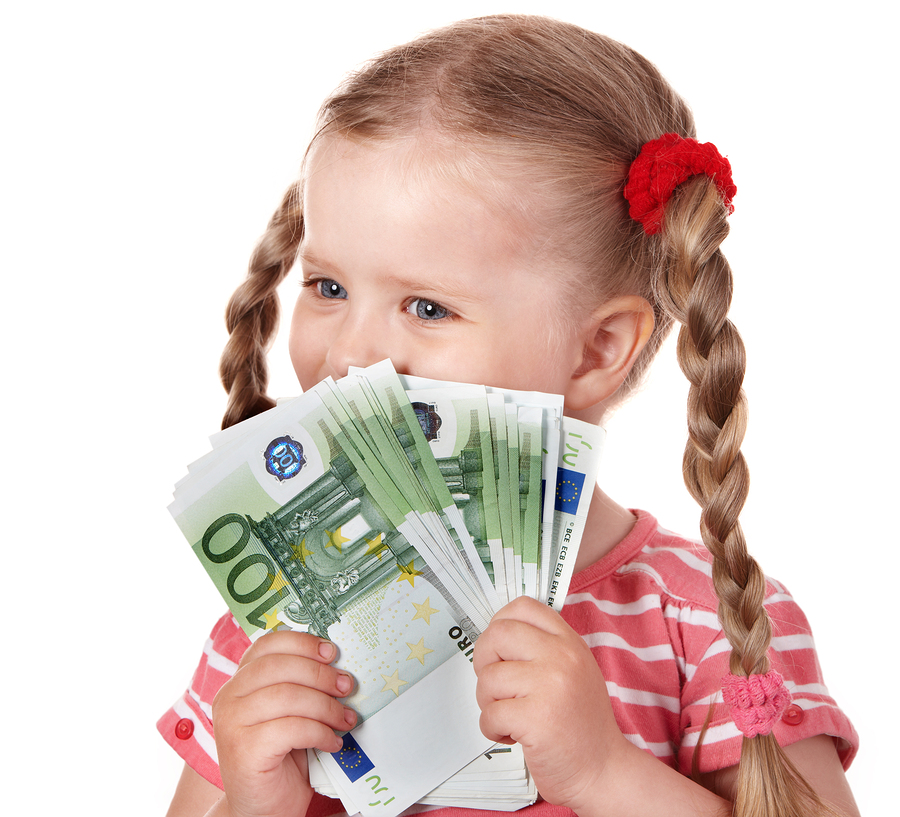 bigstock Happy child with money euro I 21182969 2