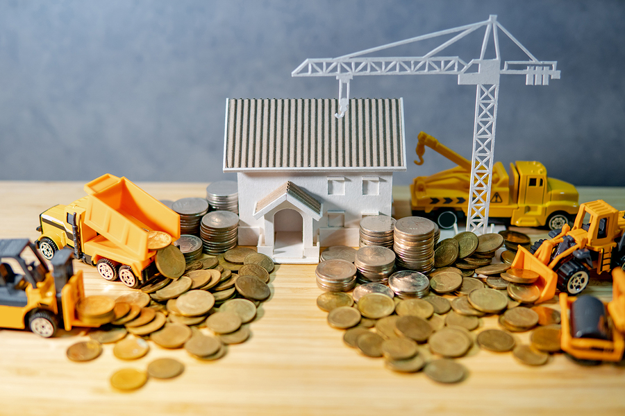 bigstock House Crane And Construction 2591918141