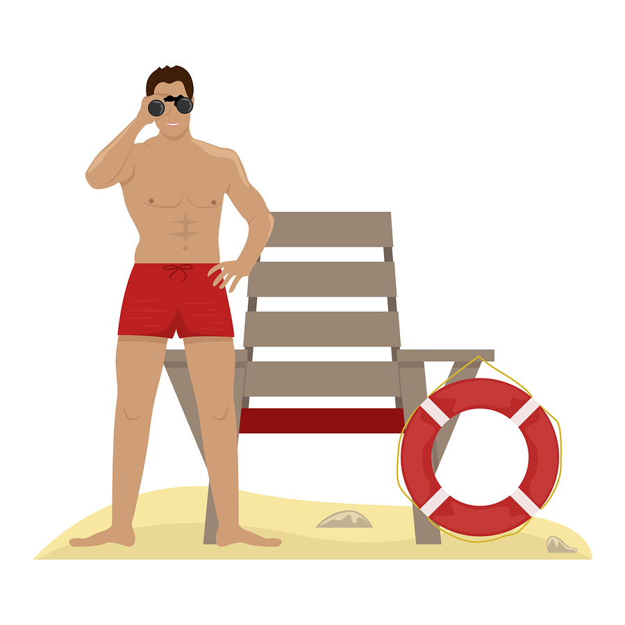 bigstock Lifeguard With Binoculars Lif 280469743 1