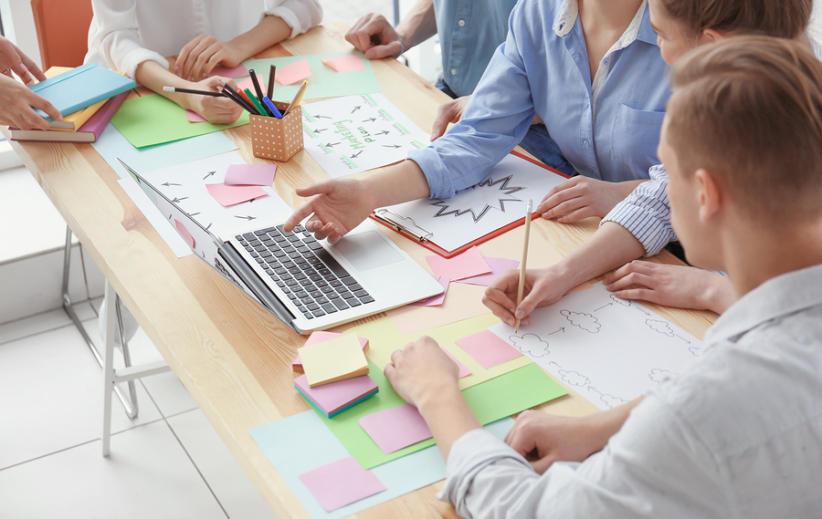 bigstock Young team working with market 189083755 1