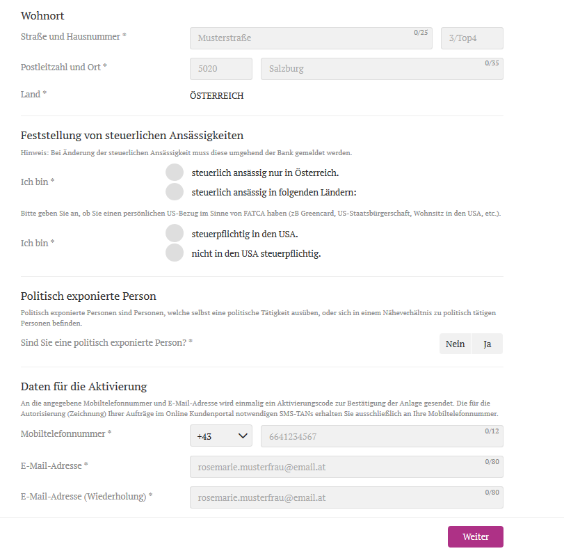 dadat online broker daten 2 wohnort