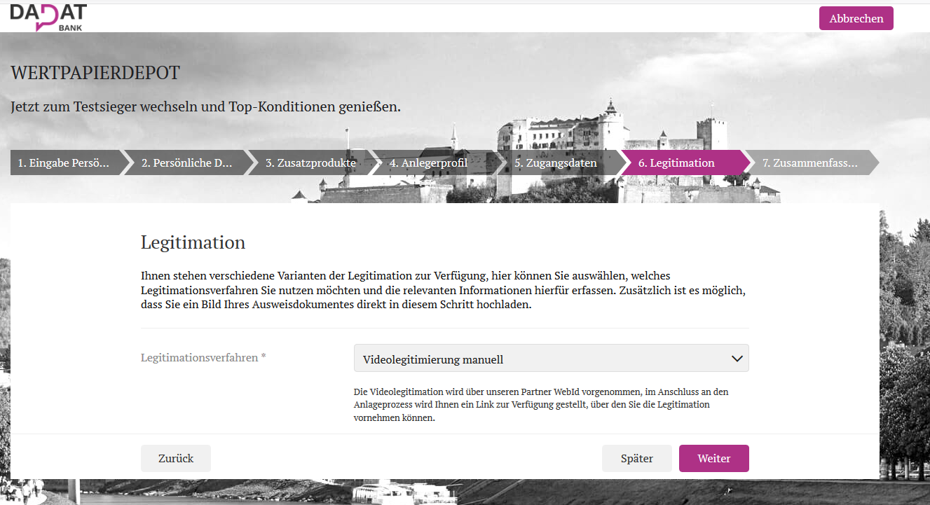 dadat online broker legitimation