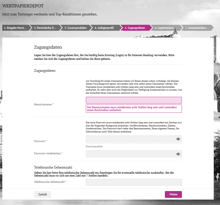 dadat online broker zugangsdaten